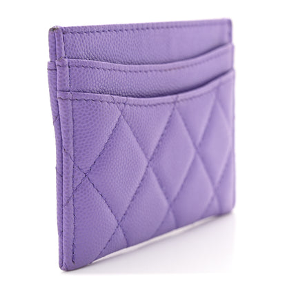Chanel Caviar Quilted Card Holder Purple 3 of 10