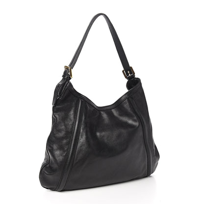 Gucci Calfskin Medium Britt Hobo Black 2 of 10