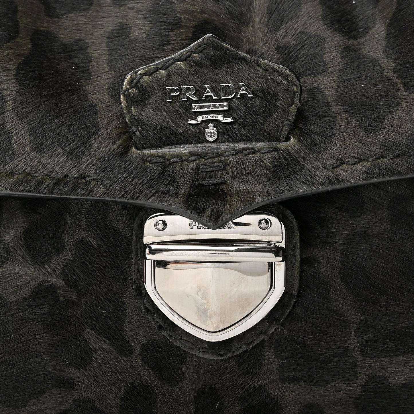 Cavallino Leopard Print Pushlock Envelope Clutch Mimetico