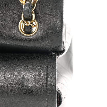Chanel Lambskin Quilted Jumbo Double Flap Black 16 of 20