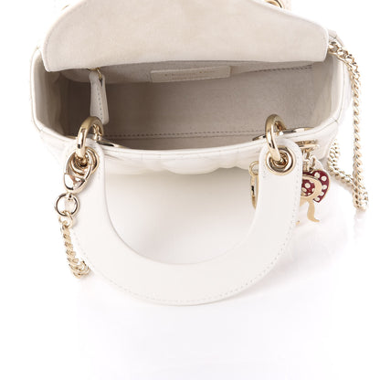 Christian Dior Lambskin Cannage Mini Lady Dior White 4 of 9