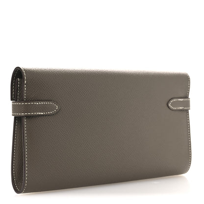 Hermes Epsom Kelly Longue Wallet Etoupe 3 of 11