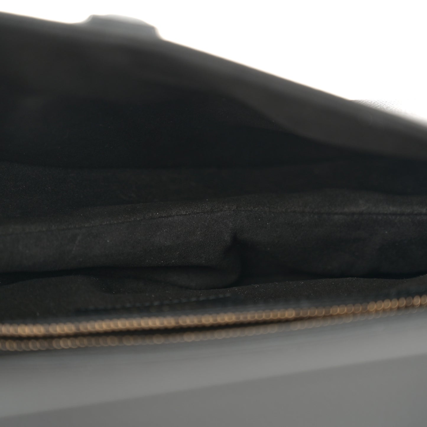 Grained Calfskin Saddle Bag Black