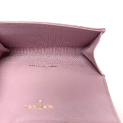 Chanel Caviar Quilted Flap Card Holder Wallet Light Pink 5 of 9