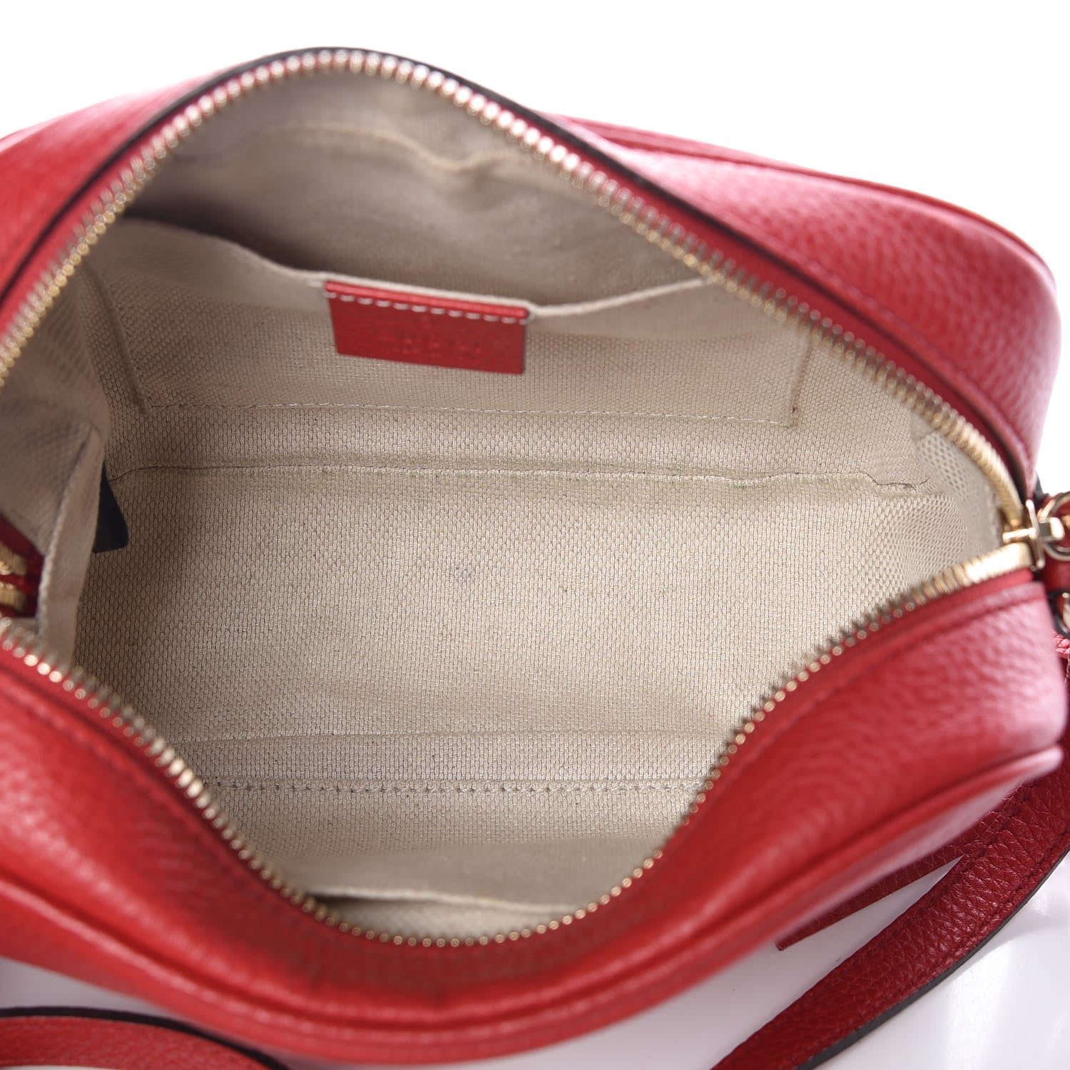 Gucci Pebbled Calfskin Small Soho Disco Bag Tabasco Red 5 of 17