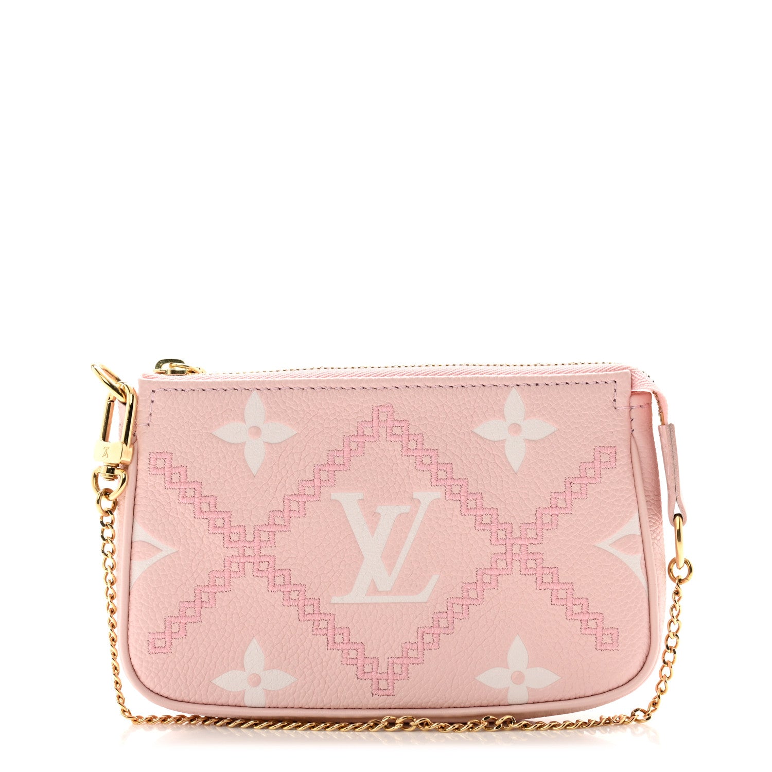 Louis Vuitton Empreinte Monogram Giant Broderies Mini Pochette Accessories Pink Creme 1 of 8