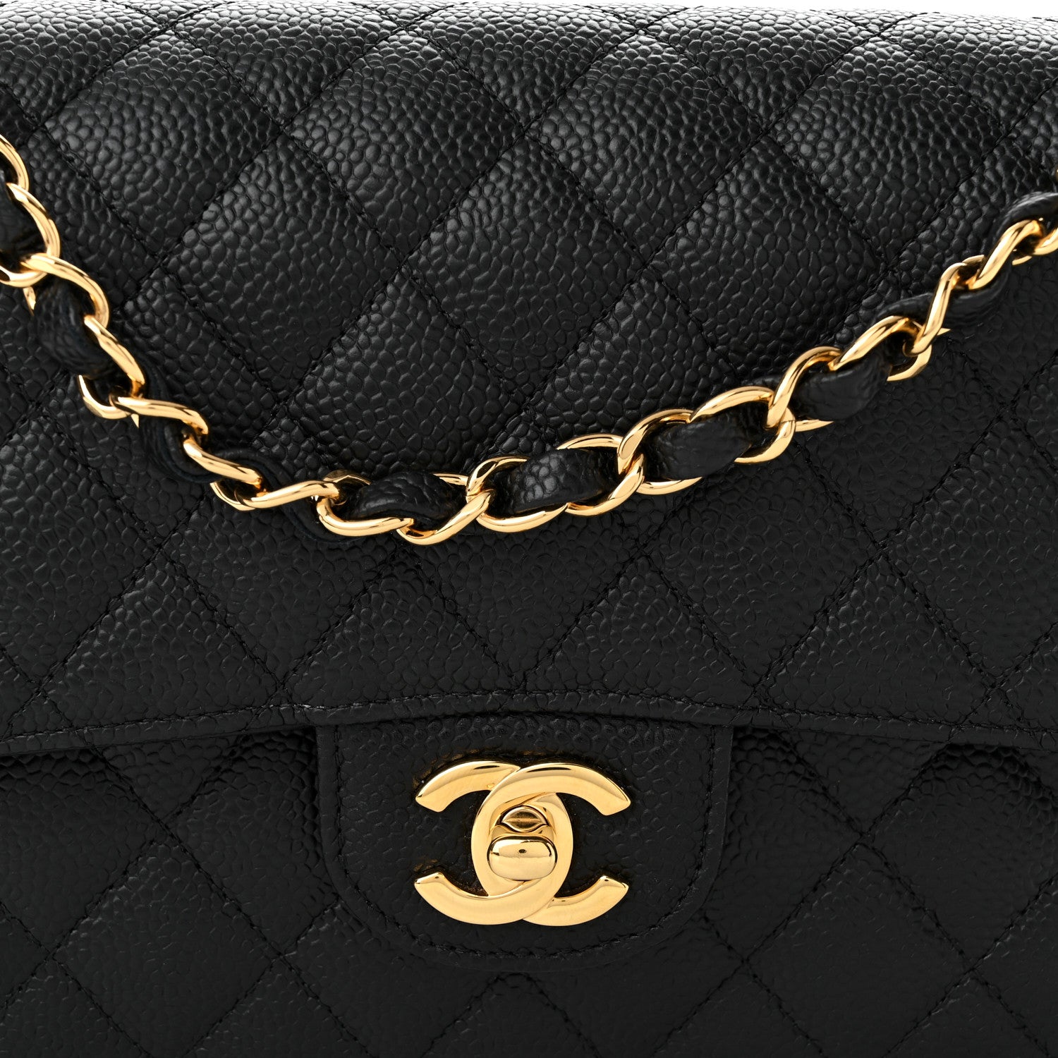 Chanel Caviar Quilted Medium Double Flap Black 8 of 10