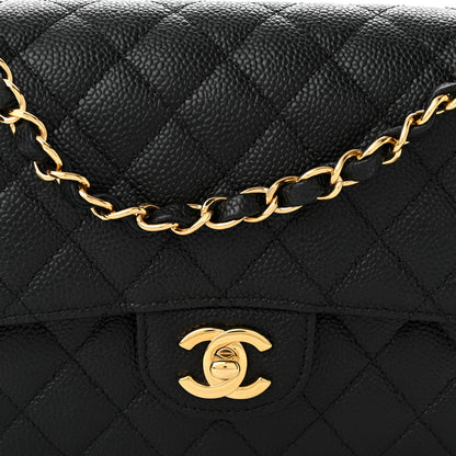Chanel Caviar Quilted Medium Double Flap Black 8 of 10