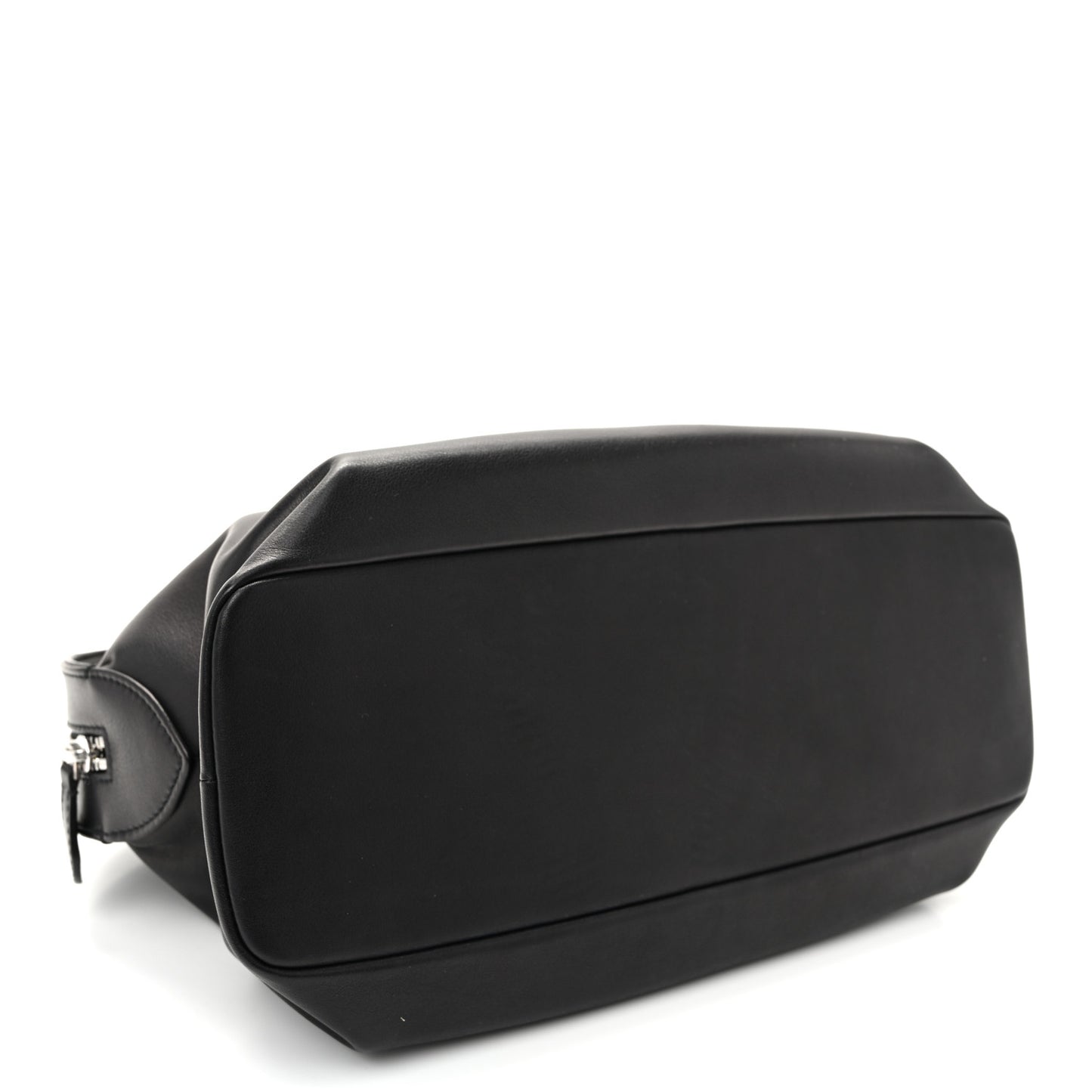 Polished Saddle Calfskin Agnes Bag Black
