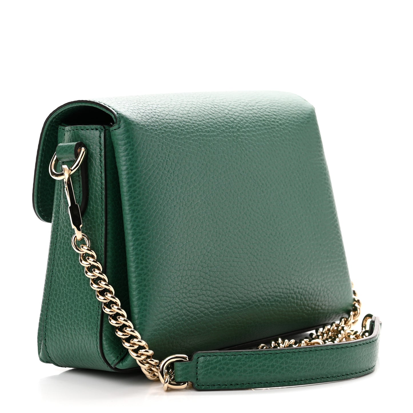 Dollar Calfskin Interlocking G Crossbody Bag Emerald