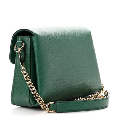 Gucci Dollar Calfskin Interlocking G Crossbody Bag Emerald 3 of 10