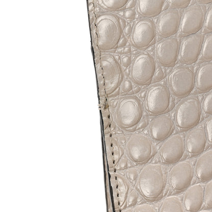 Christian Louboutin Crocodile Embossed Calfskin Loubi Twist Zip Clutch Bag Craie 7 of 10
