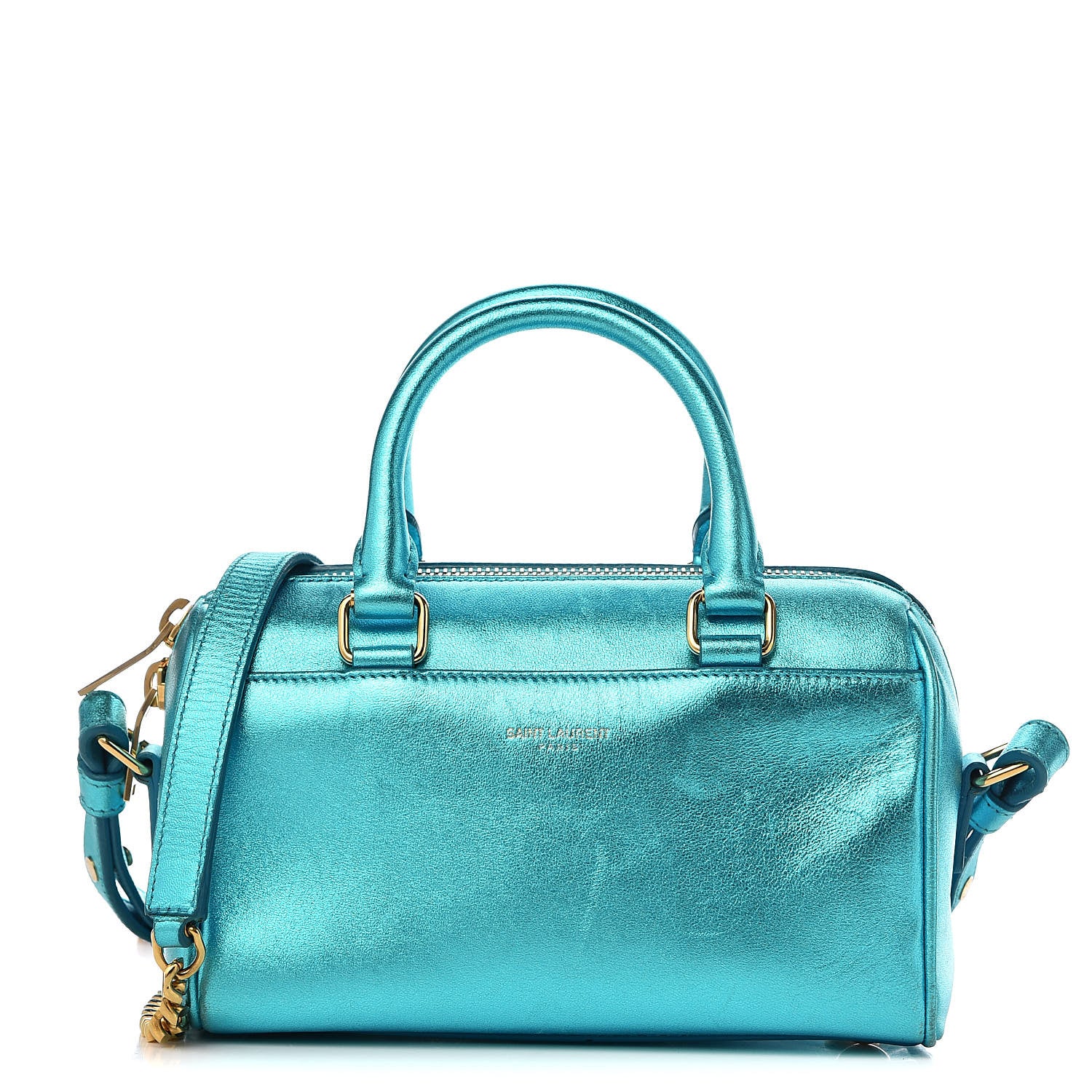 Saint Laurent Metallic Lambskin Classic Toy Duffle Blue 1 of 15