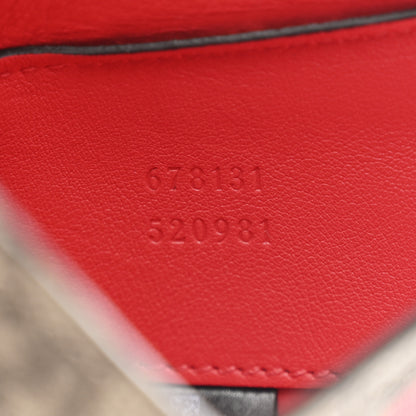 Gucci GG Supreme Monogram Love Heart Valentines Day Mini Padlock Heart Bag Beige Ebony New Geranium 7 of 10