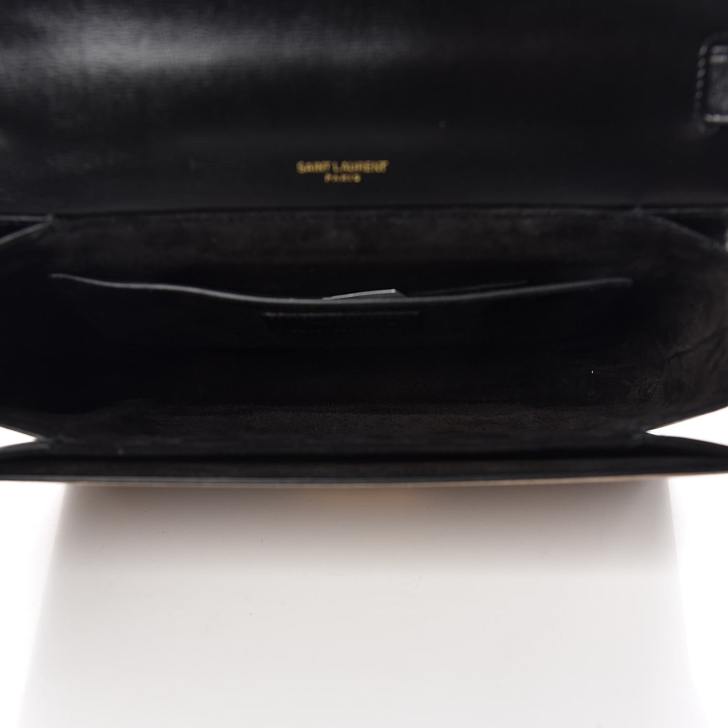 Calfskin Suede Medium Bellechasse Black Beige