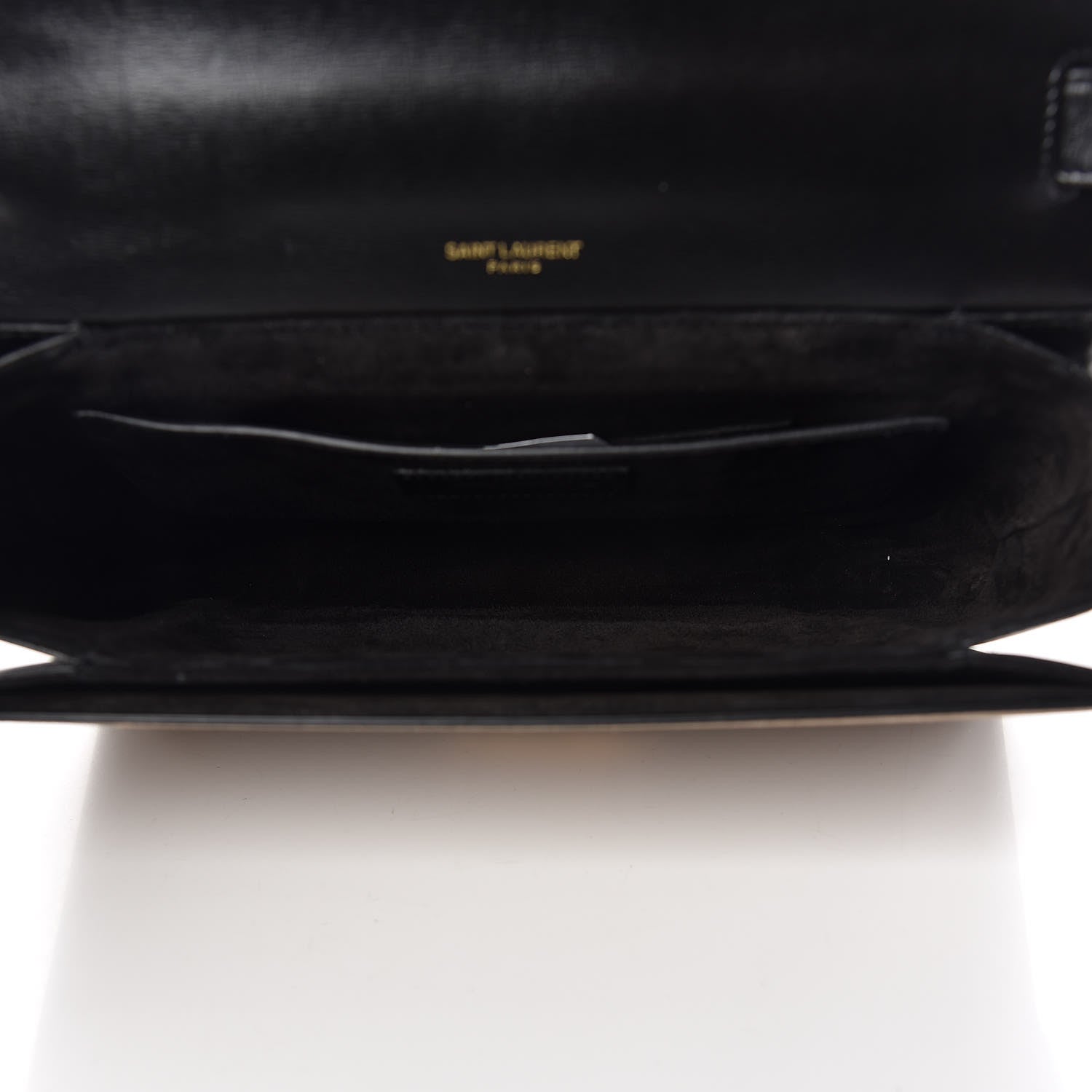 Saint Laurent Calfskin Suede Medium Bellechasse Black Beige 5 of 11