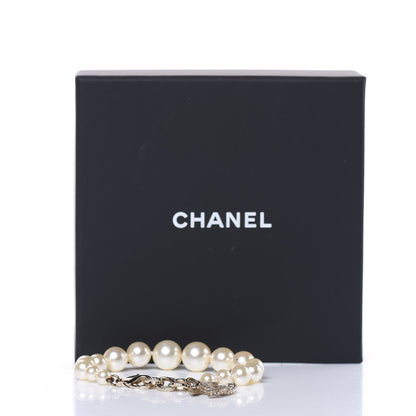 Chanel Pearl Crystal CC Bracelet Gold 5 of 5