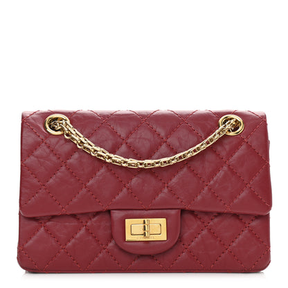 Chanel Aged Calfskin Quilted 2.55 Reissue Mini Flap Red 1 of 10
