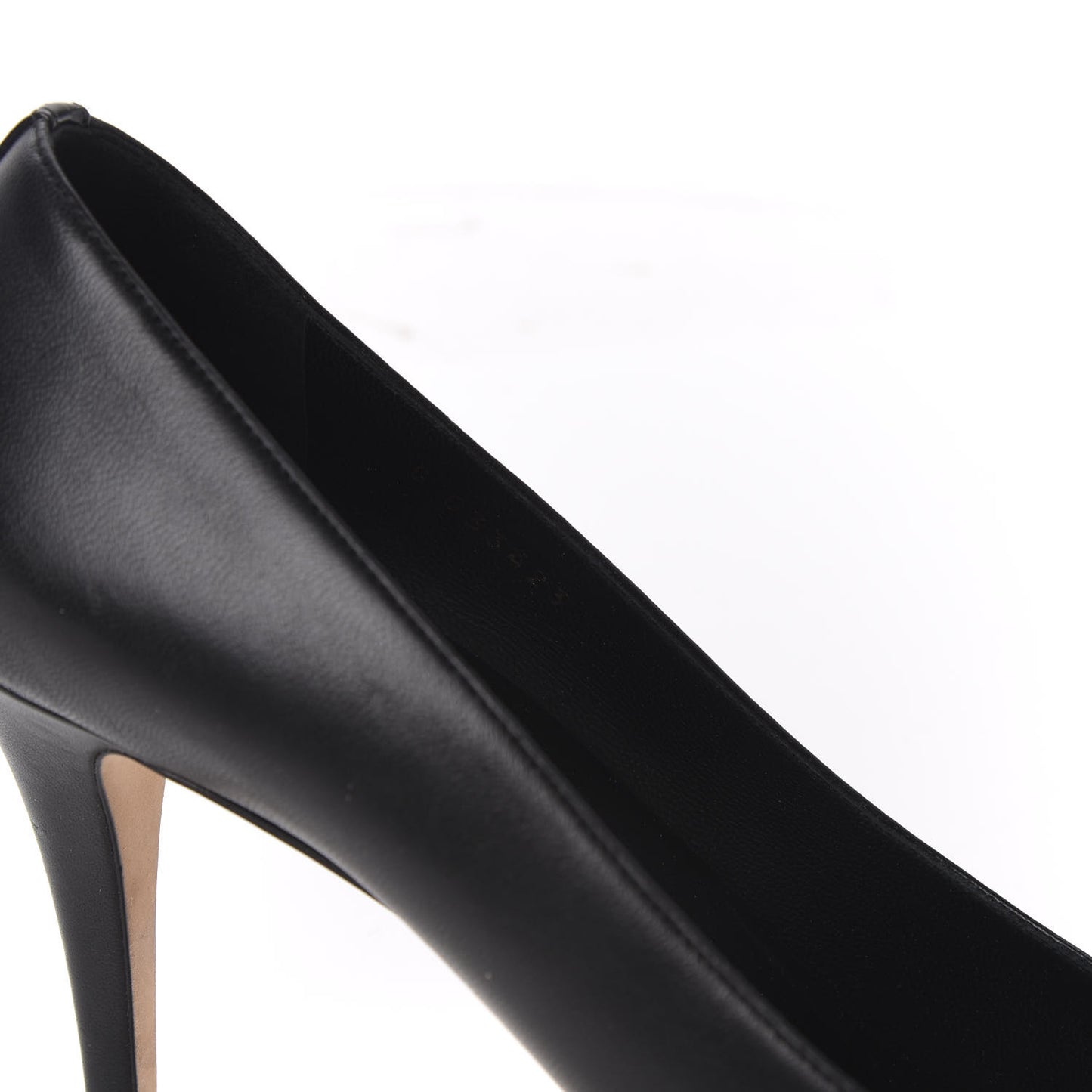 Lambskin Calfskin Patent Cap Toe CC Pumps 41 Black