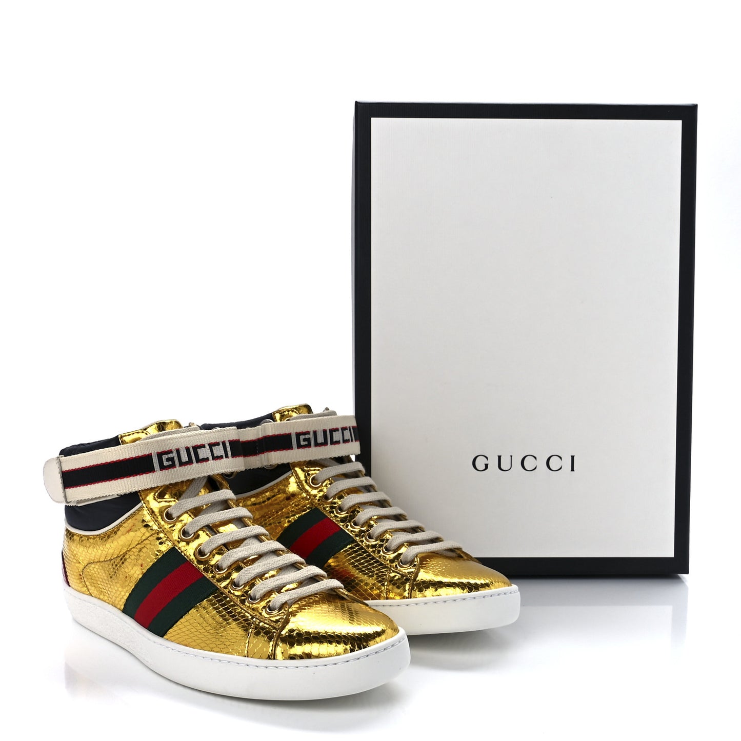 Metallic Ayers Web Womens New Ace Stripe High Top Sneakers 37.5 Oro