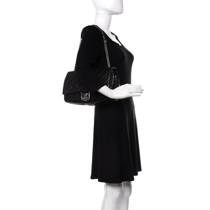 Chanel Lambskin Quilted Jumbo Icons Secret Label Flap Black 2 of 13