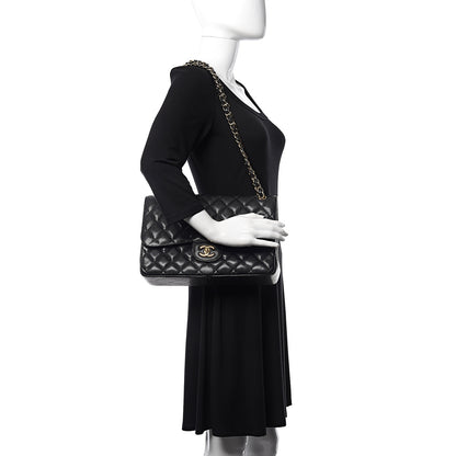 Chanel Caviar Quilted Jumbo Double Flap Black 2 of 14