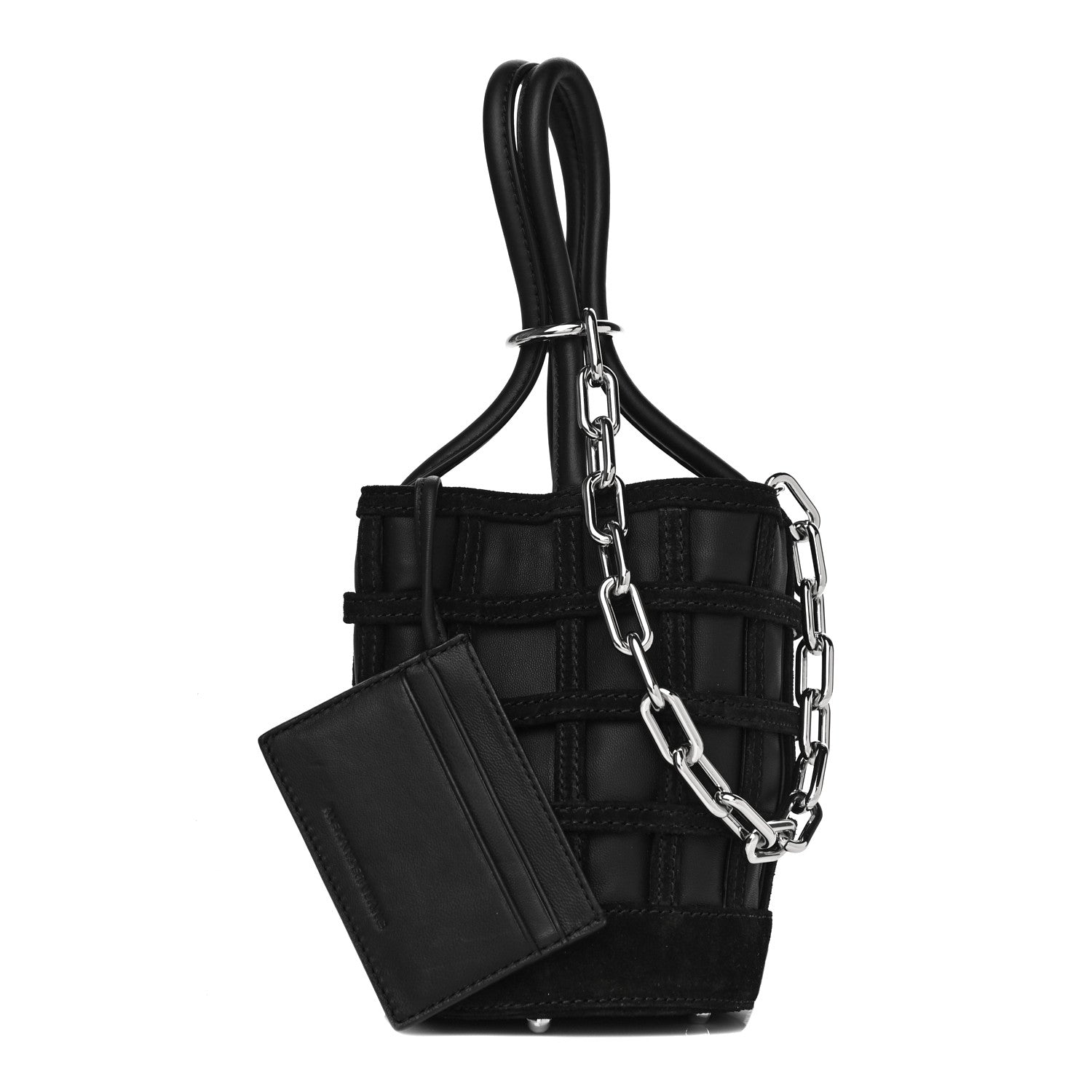 Alexander Wang Suede Calfskin Roxy Mini Bucket Bag Black 1 of 10