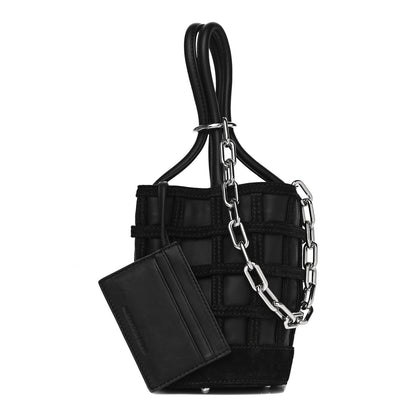 Alexander Wang Suede Calfskin Roxy Mini Bucket Bag Black 1 of 10