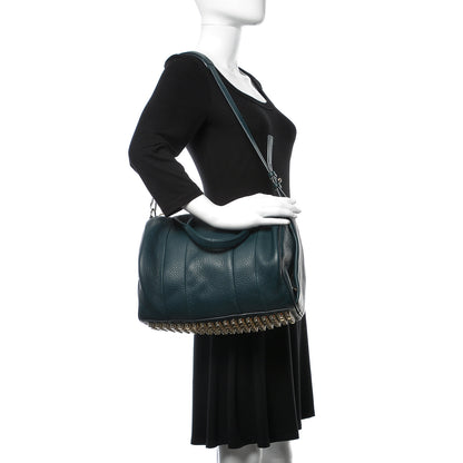 Alexander Wang Lambskin Rocco Duffel Dark Argon Pale Gold Hardware 3 of 9