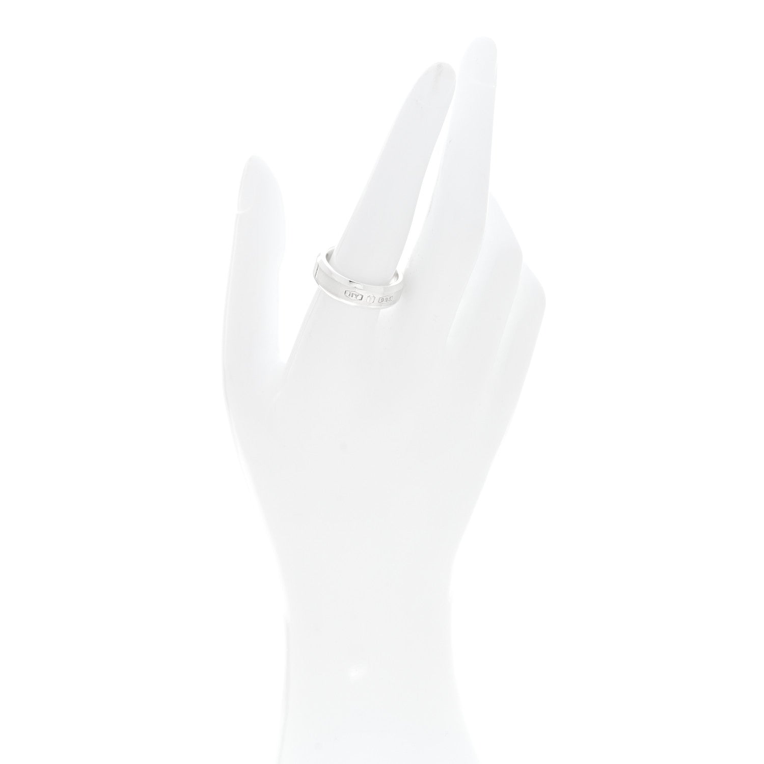 Tiffany Sterling Silver 1837 Makers Medium Slice Ring 58 8.5 2 of 4