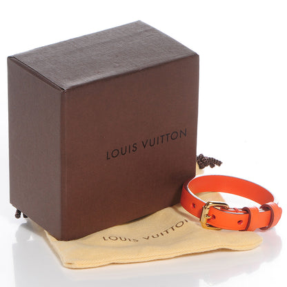 Louis Vuitton Leather Stamp It Bracelet 17 Piment 6 of 8