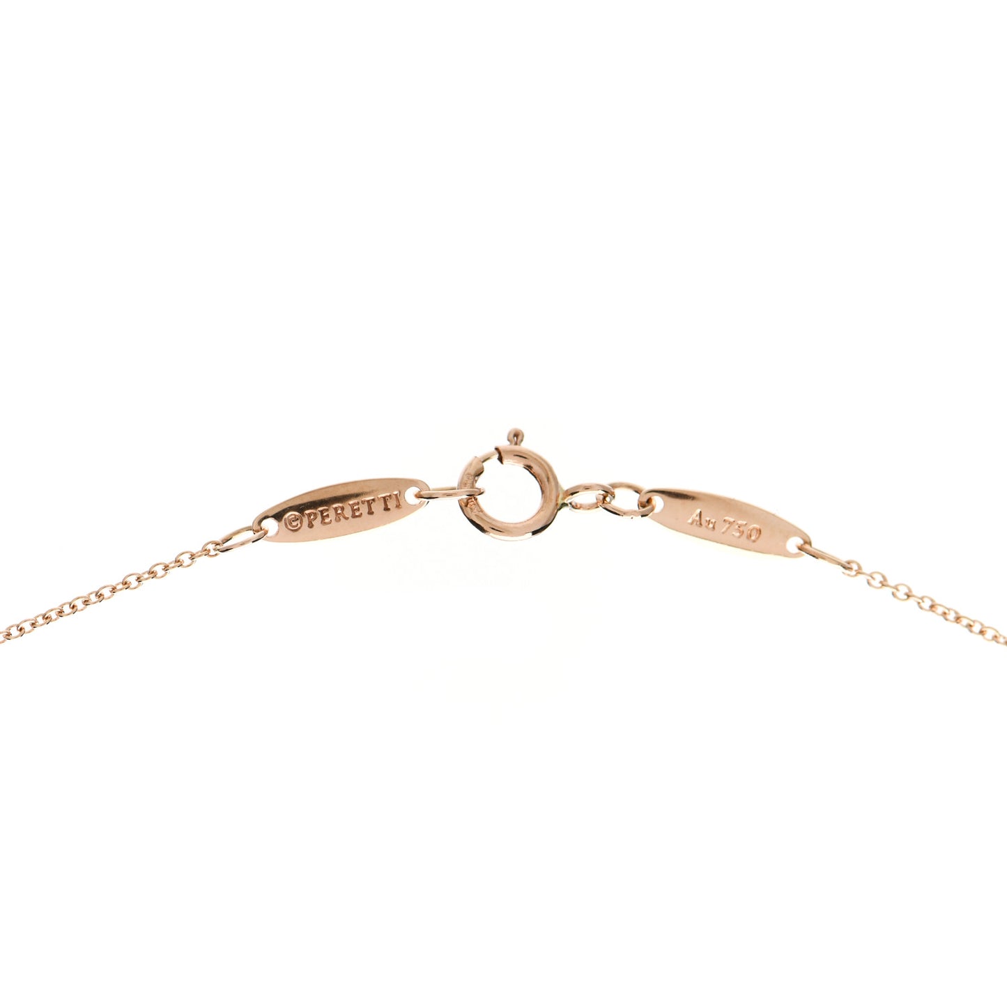 18K Rose Gold 6.5mm Elsa Peretti Bean Pendant Necklace