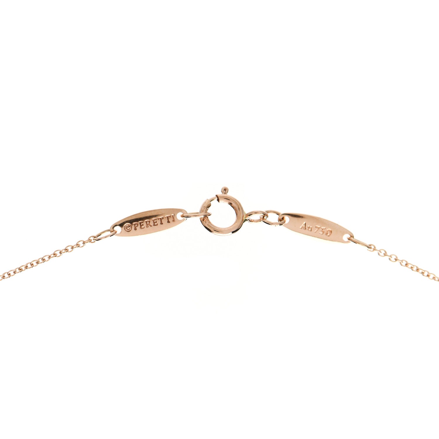Tiffany 18K Rose Gold 6.5mm Elsa Peretti Bean Pendant Necklace 5 of 5
