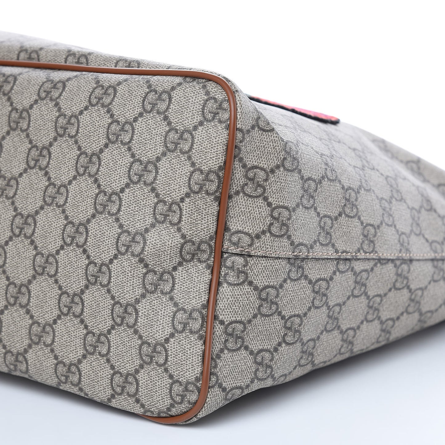 Soft GG Supreme Monogram Blind For Love Embroidered Medium Crossbody Tote Beige Tuscany Multicolor