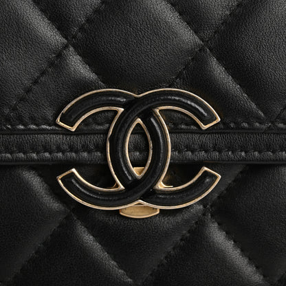 Chanel Lambskin Quilted CC Chic Gusset Wallet Black 11 of 18