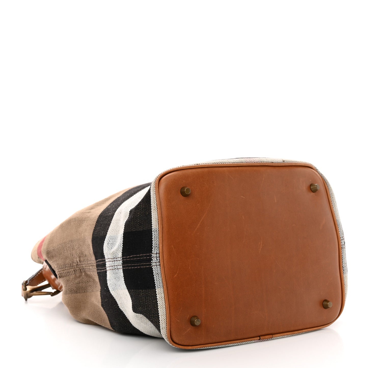 Canvas Mega Check Medium Ashby Hobo Saddle Brown