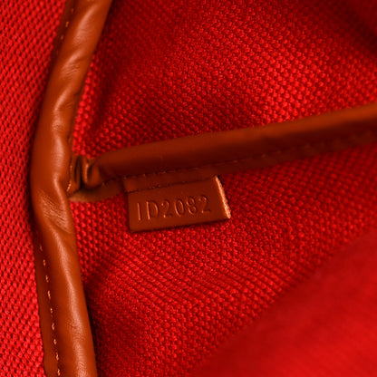 Moynat Grained Calfskin Canvas 1920 Oh! Tote Ruban MM Carbon Bronze Cognac 7 of 10