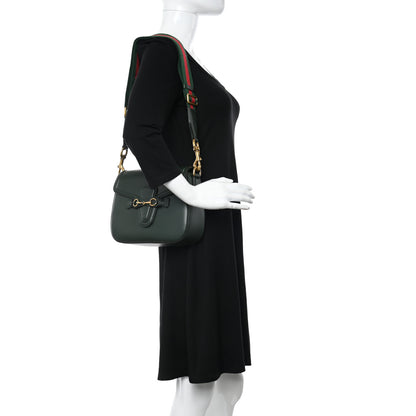 Gucci Calfskin Medium Lady Web Shoulder Bag Green 2 of 13