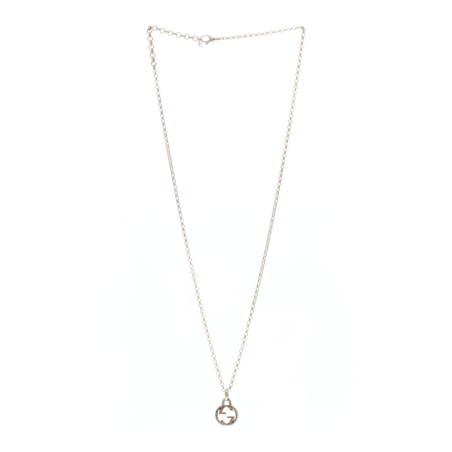 Sterling Silver Interlocking G Pendant Necklace