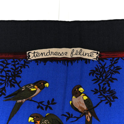 Hermes Cashmere Silk Tendresse Feline Shawl 140 3 of 6