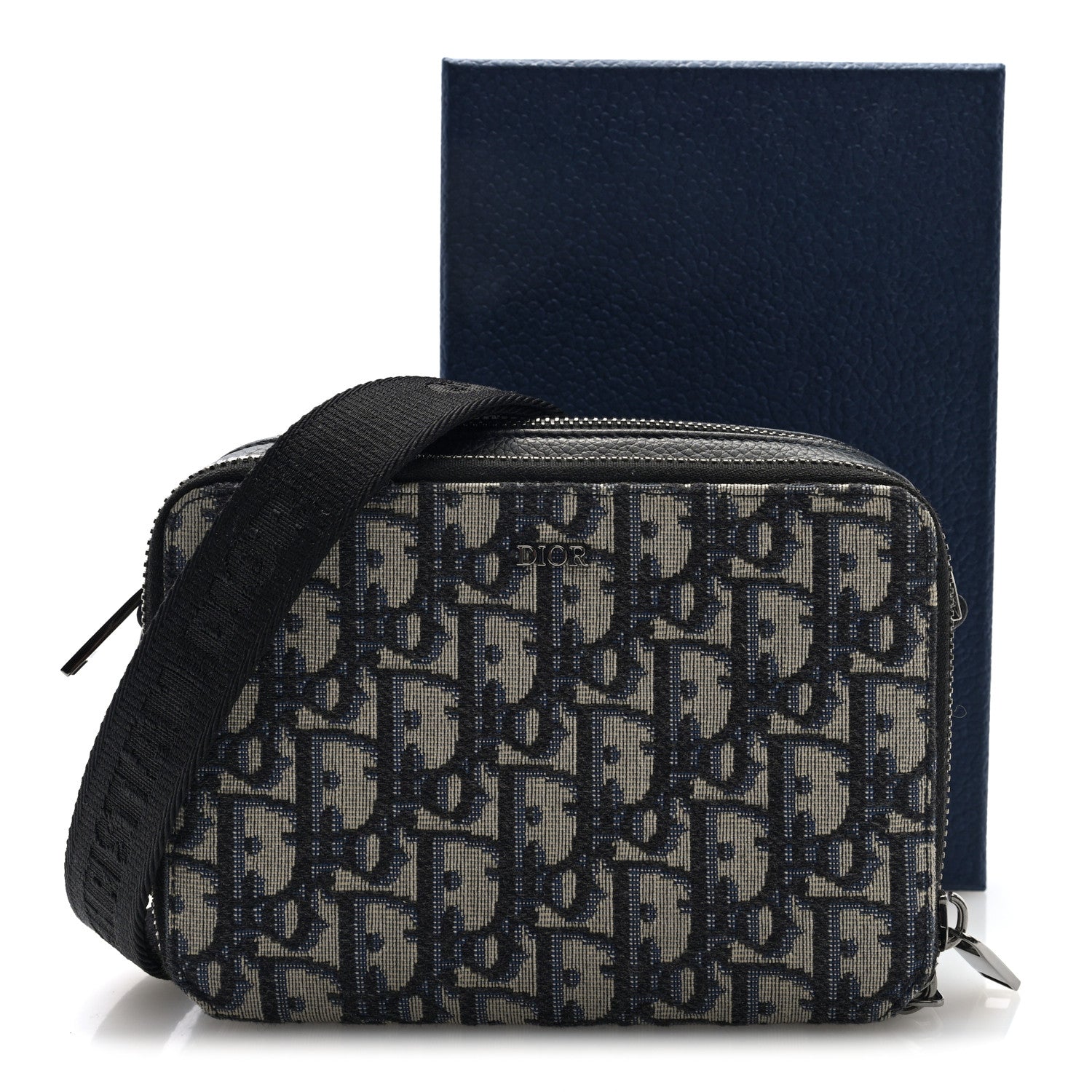 Christian Dior Oblique Pouch Beige Black 10 of 10