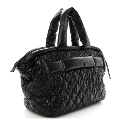 Chanel Nylon Quilted Medium Coco Cocoon Tote Black 3 of 9