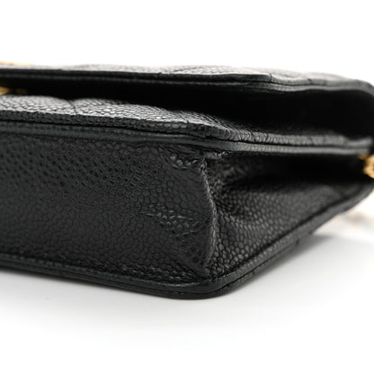 Chanel Caviar Quilted Wallet on Chain WOC Black 11 of 12