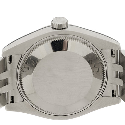 Rolex Stainless Steel 18K White Gold 31mm Oyster Perpetual Datejust Watch Silver Roman 178274 4 of 5