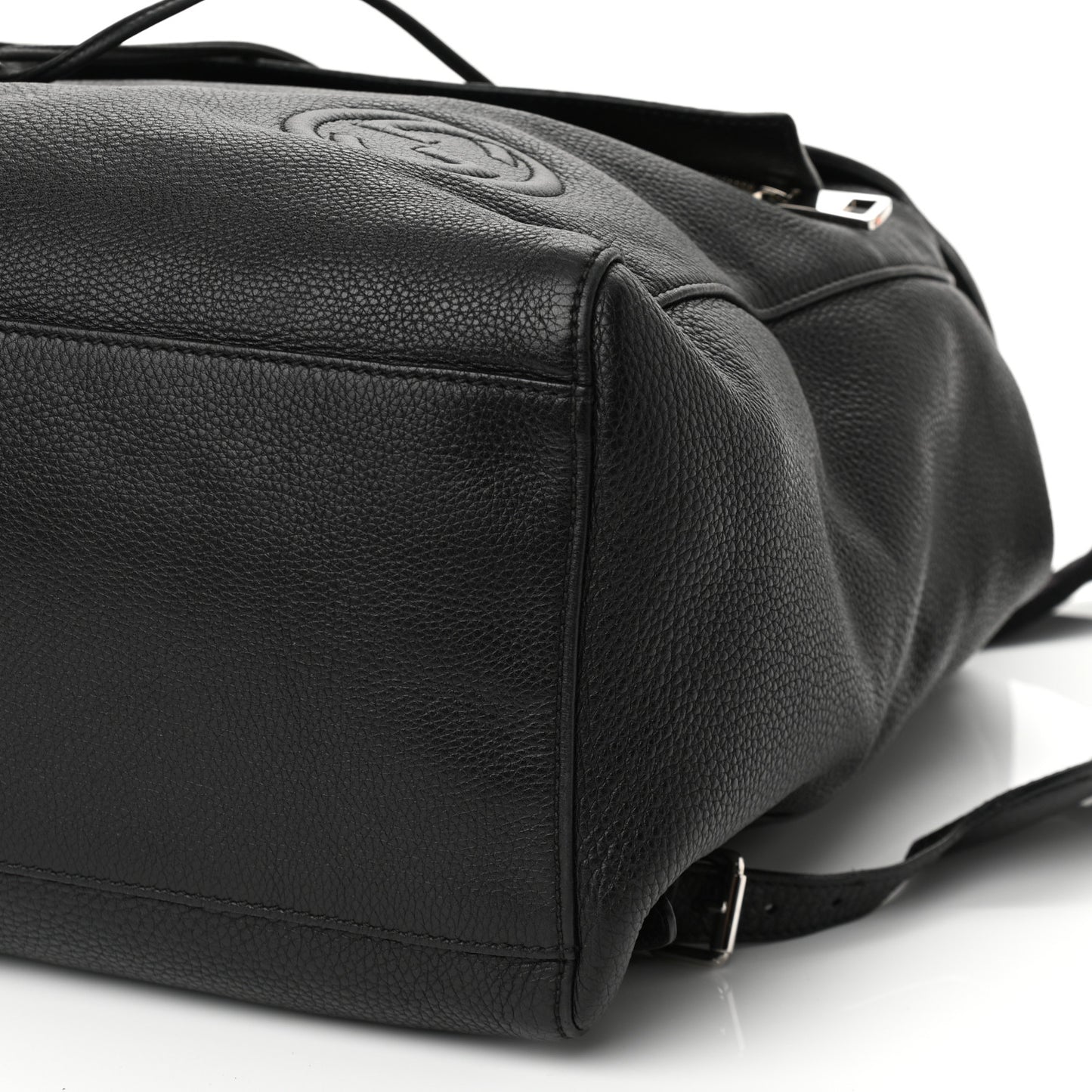 Pebbled Calfskin Soho Backpack Black