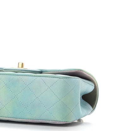 Chanel Lambskin Quilted Ombre Mini Top Handle Rectangular Flap Blue Green 6 of 9