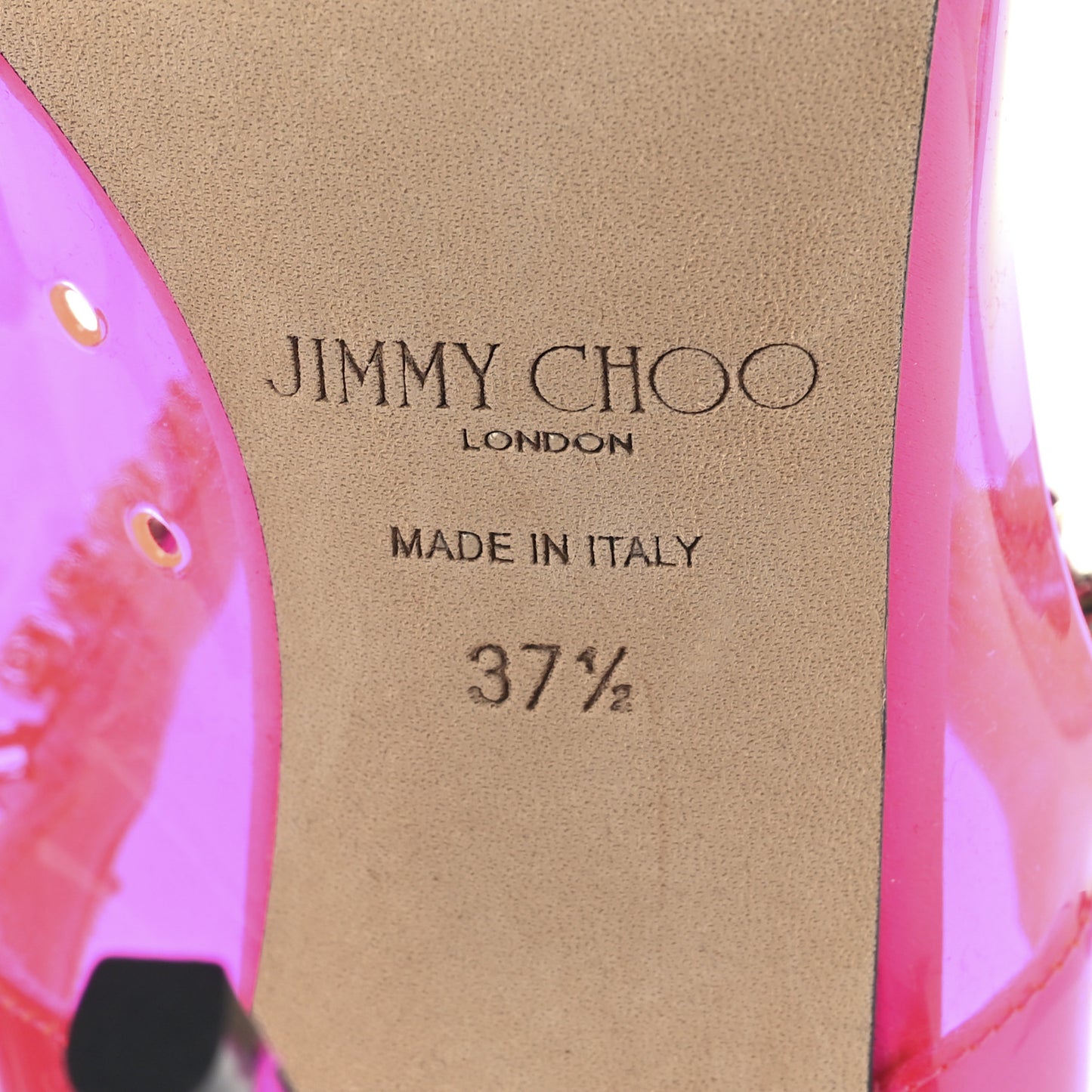 Plexi Crystal Bing 100 Pumps 37.5 Hot Pink