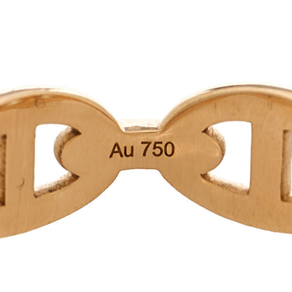 Hermes 18K Rose Gold PM Chaine d'Ancre Enchainee Ring 57 8 7 of 8