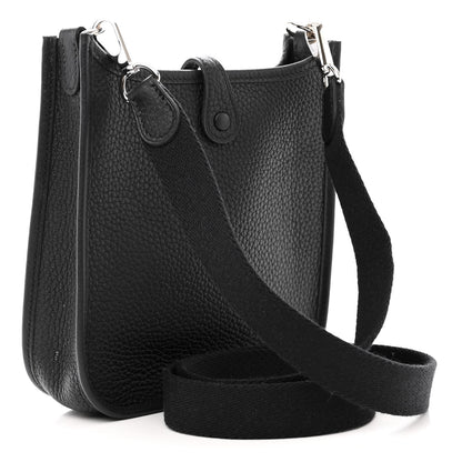 Hermes Taurillon Clemence Evelyne TPM Black 3 of 12