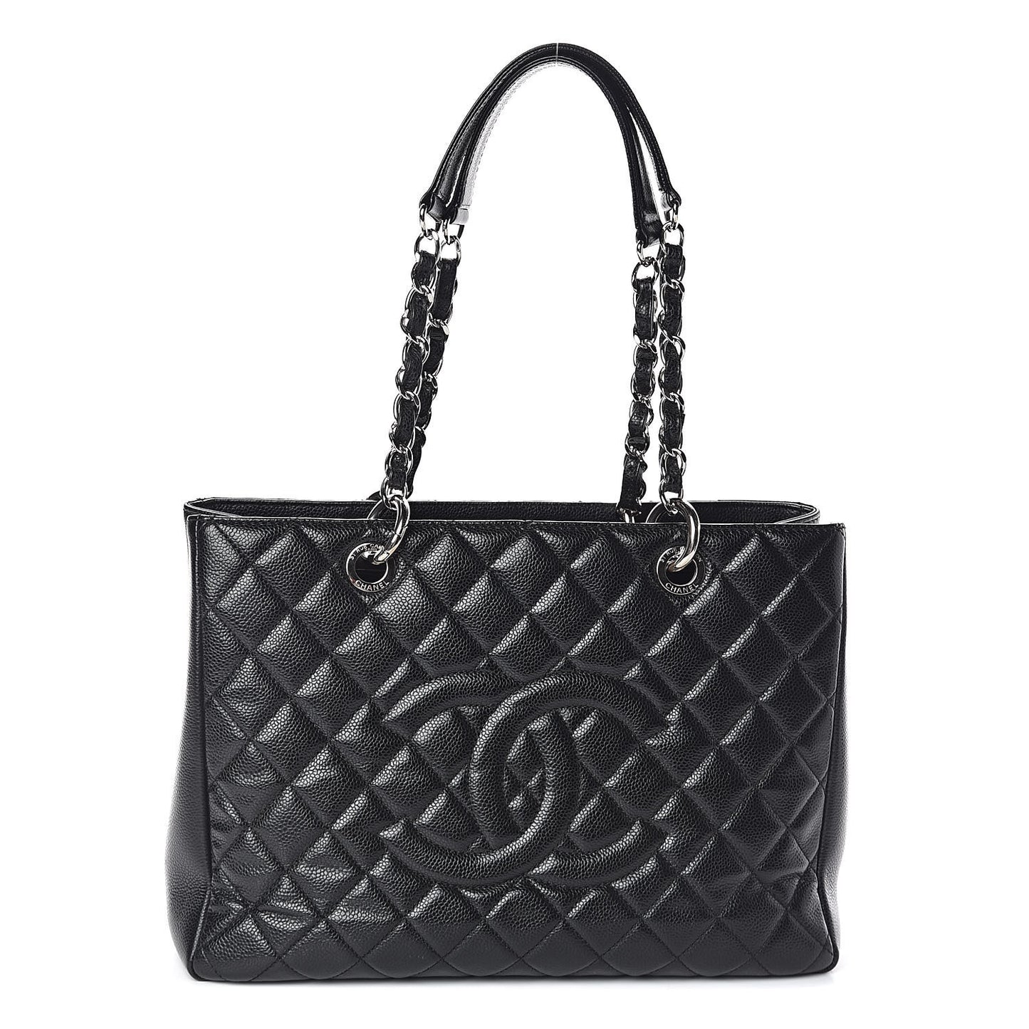 Caviar Quilted Grand Shopping Tote GST Black
